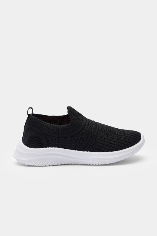 Pure Sole 1 Plus  Kids Canvas in Black Colour