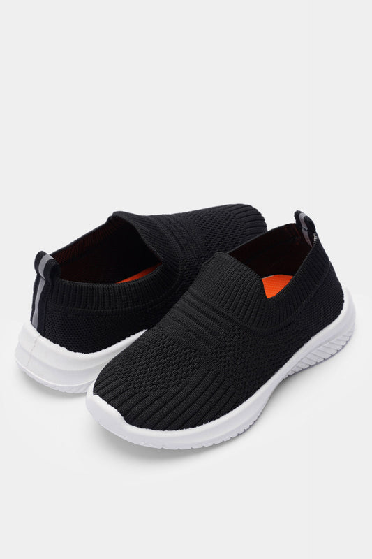 Pure Sole 1 Plus  Kids Canvas in Black Colour